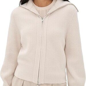 Varley Women’s Enrico Knit Jacket, Silver Birch – Large – NWT